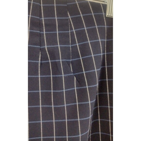 ELLE Women’s Navy Grid Pull On Pencil Skirt Elastic Waist size M Business Casual - Picture 5 of 7